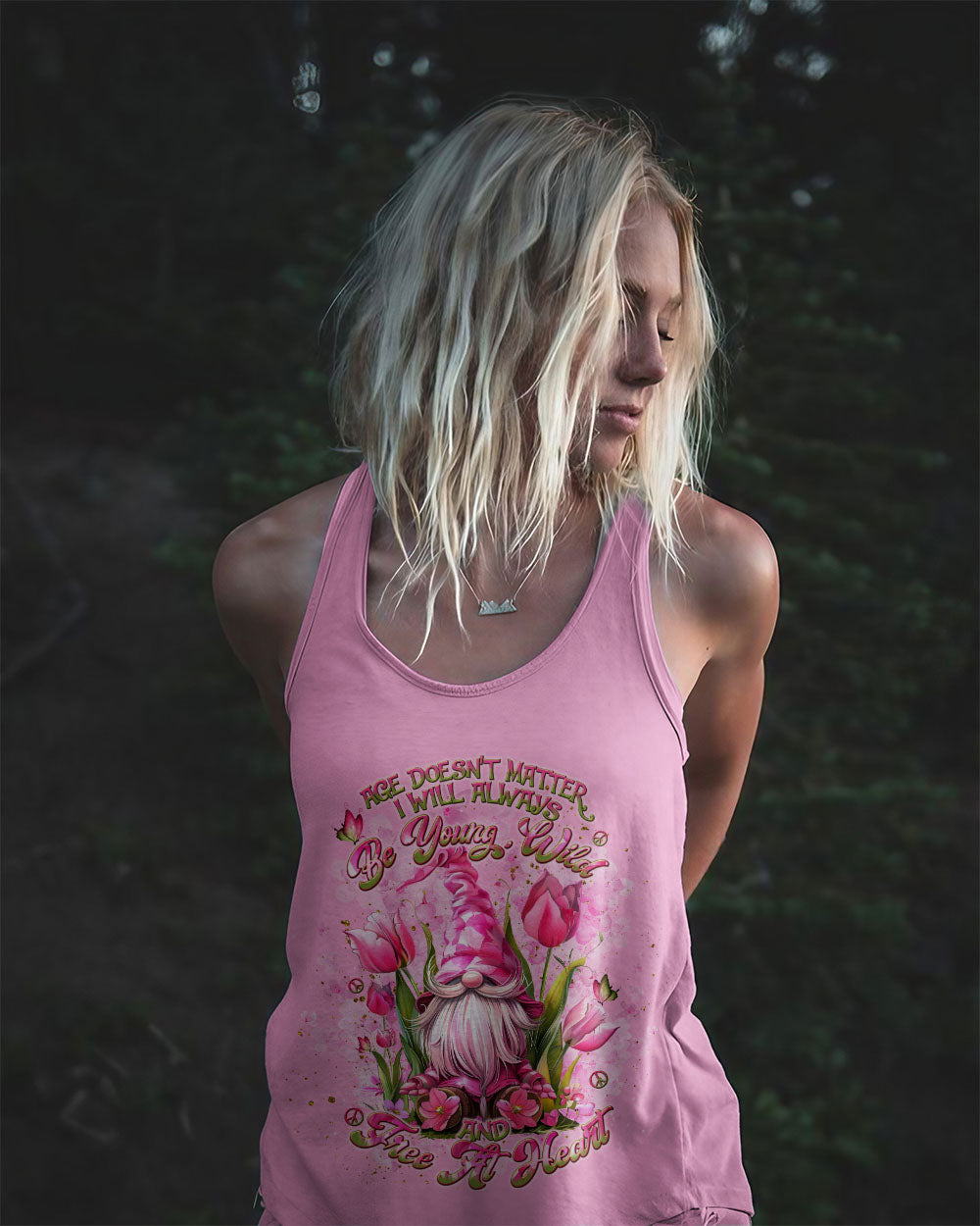 AGE DOESN'T MATTER GNOME FLOWER ALL OVER PRINT - TLNT0808243
