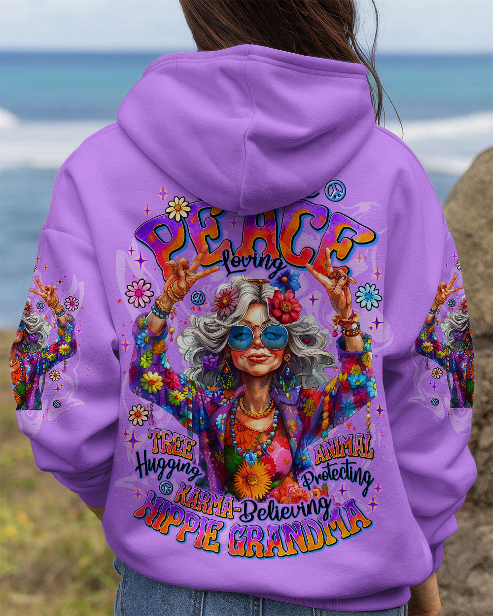 HIPPIE GRANDMA ALL OVER PRINT - TLNT0810254