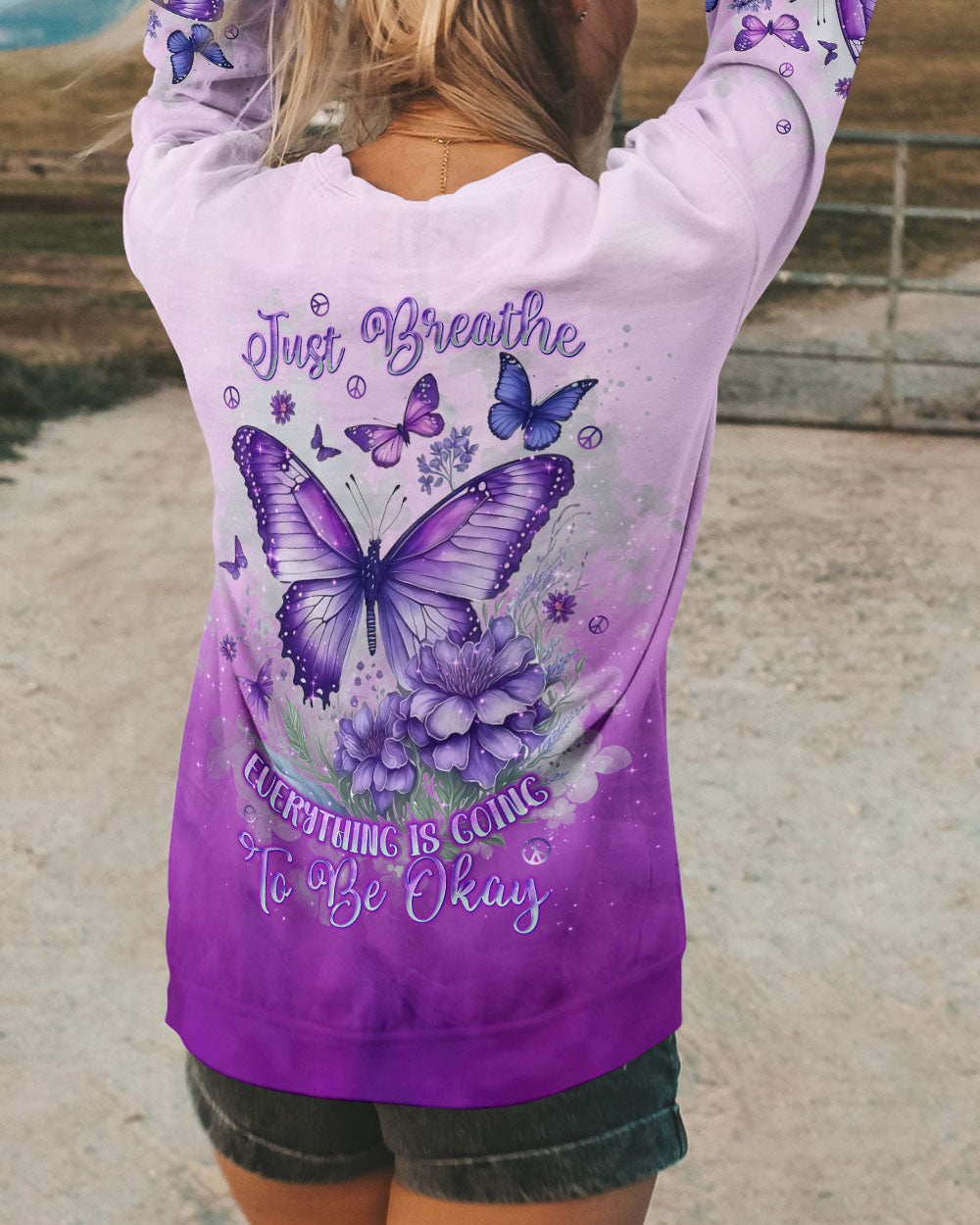 JUST BREATHE BUTTERFLY ALL OVER PRINT - TLNT0811243