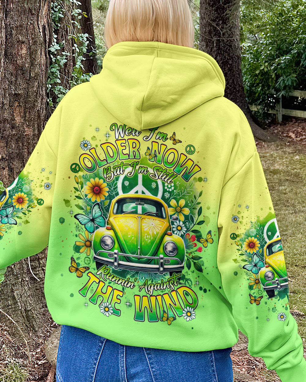 RUNNING AGAINST THE WIND CAR FLOWER ALL OVER PRINT  - TLNT0904255