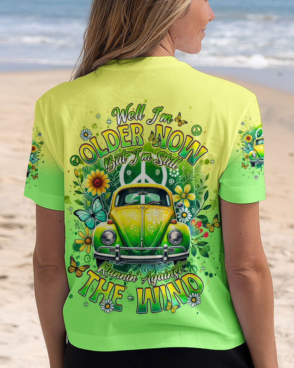 RUNNING AGAINST THE WIND CAR FLOWER ALL OVER PRINT  - TLNT0904255