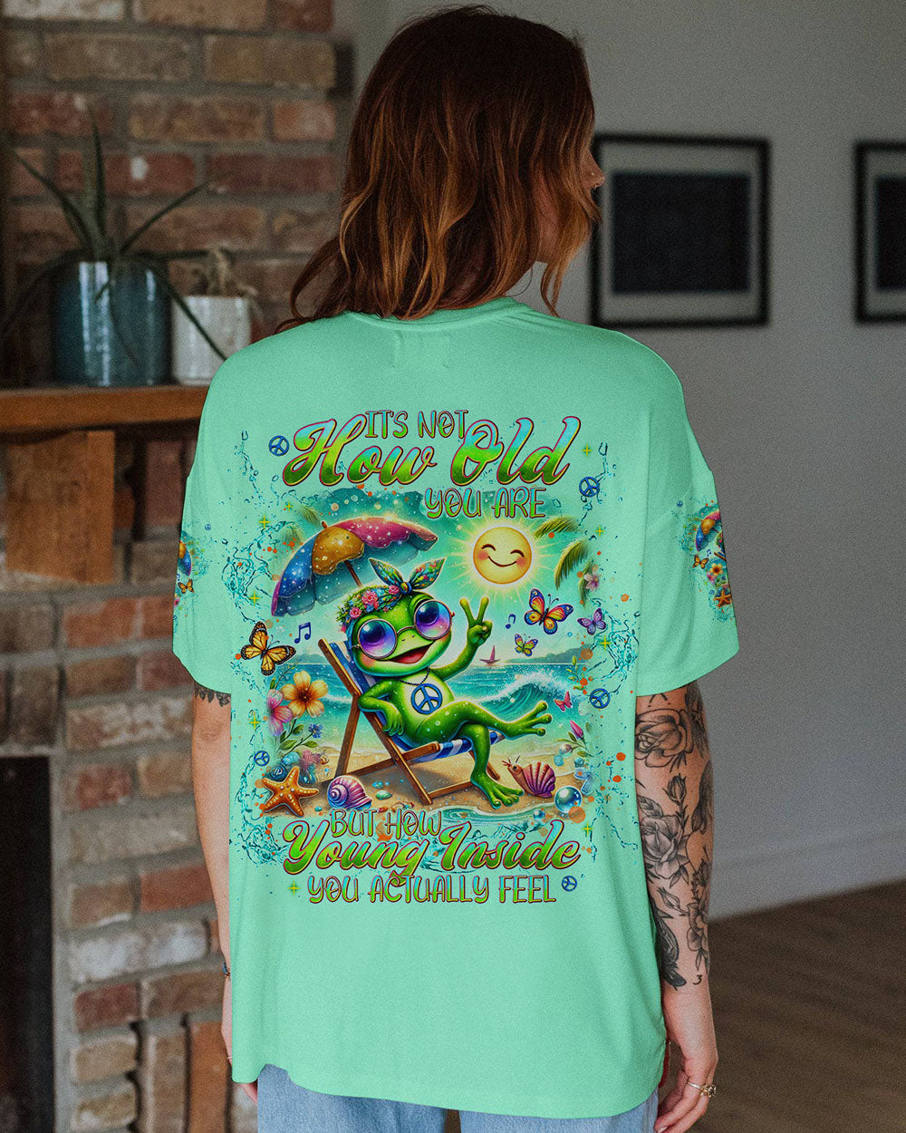 IT'S NOT HOW OLD YOU ARE FROG ALL OVER PRINT - TLNT0908242