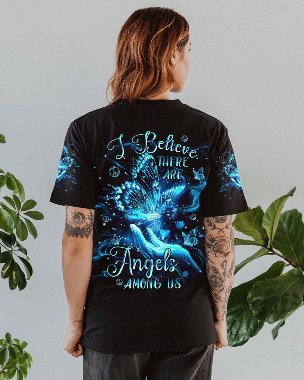 I BELIEVE THERE ARE ANGELS AMONG US BUTTERFLY ALL OVER PRINT - TLNT0910243