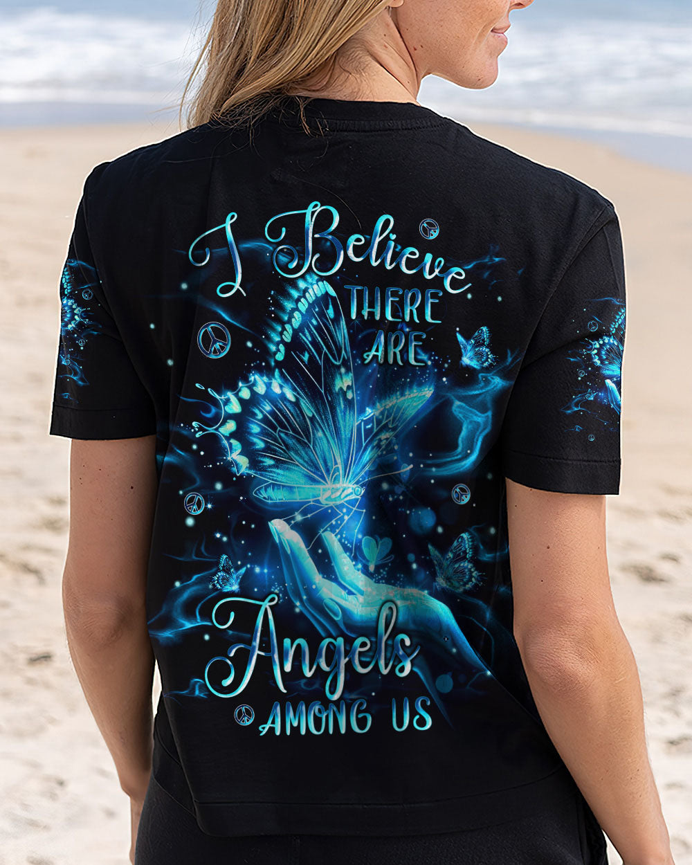 I BELIEVE THERE ARE ANGELS AMONG US BUTTERFLY ALL OVER PRINT - TLNT0910243