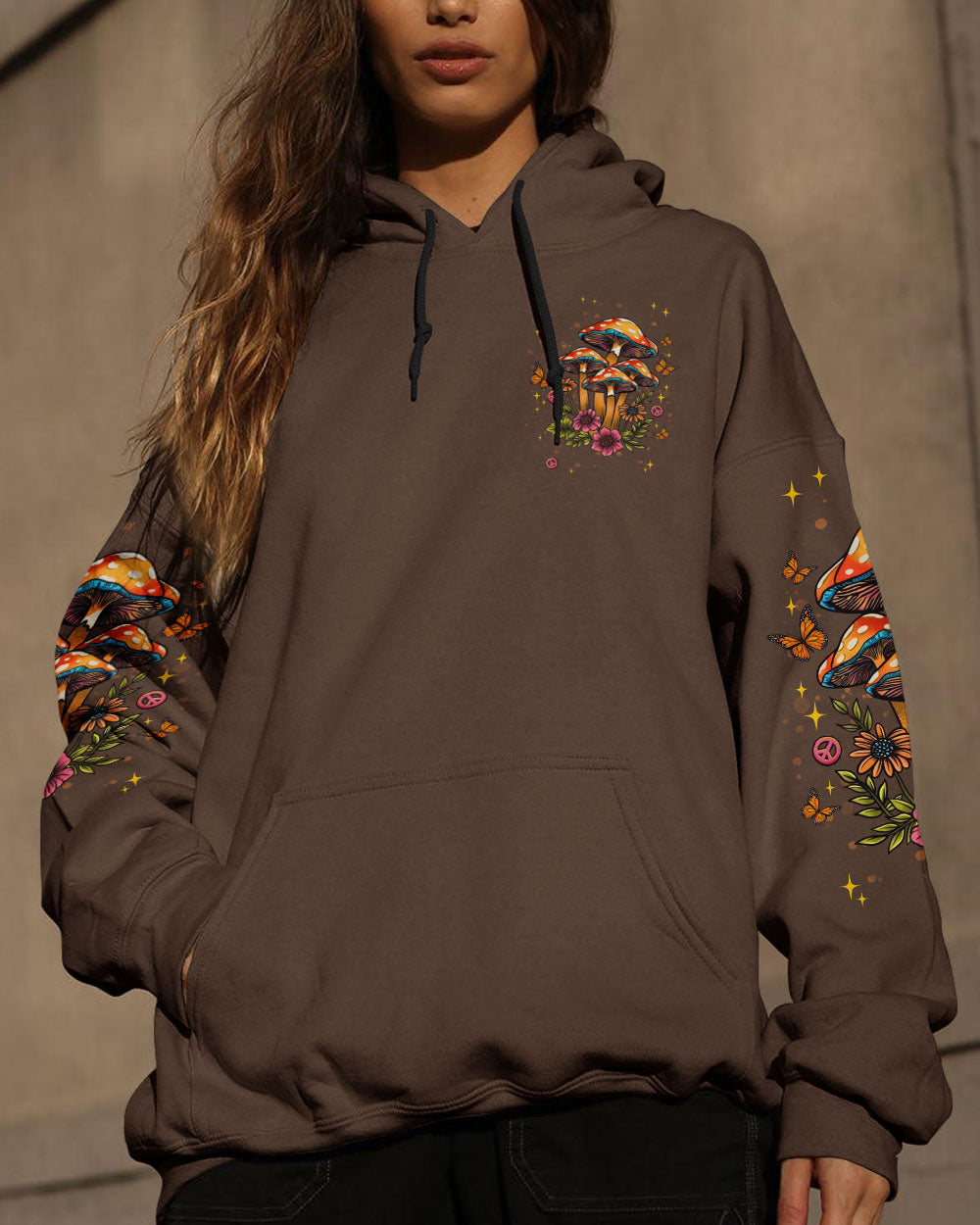 EAT MUSHROOMS SEE THE UNIVERSE ALL OVER PRINT - TLNT0910252
