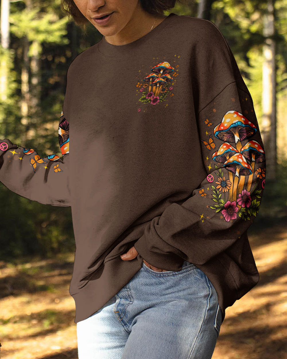 EAT MUSHROOMS SEE THE UNIVERSE ALL OVER PRINT - TLNT0910252