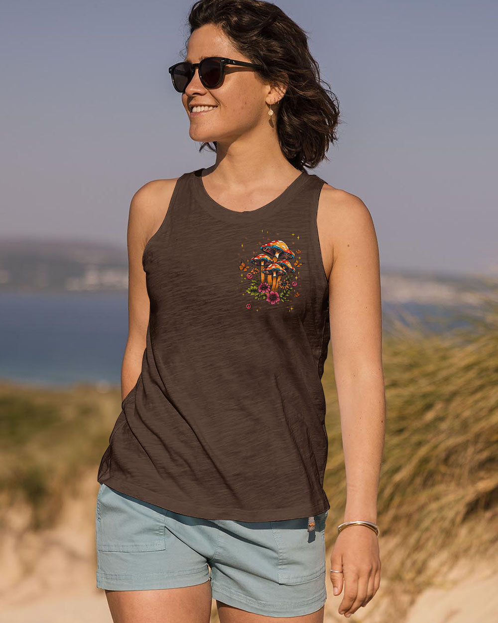 EAT MUSHROOMS SEE THE UNIVERSE ALL OVER PRINT - TLNT0910252