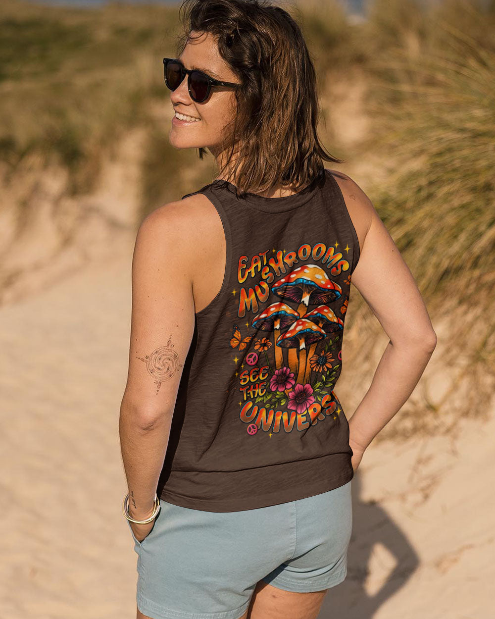 EAT MUSHROOMS SEE THE UNIVERSE ALL OVER PRINT - TLNT0910252