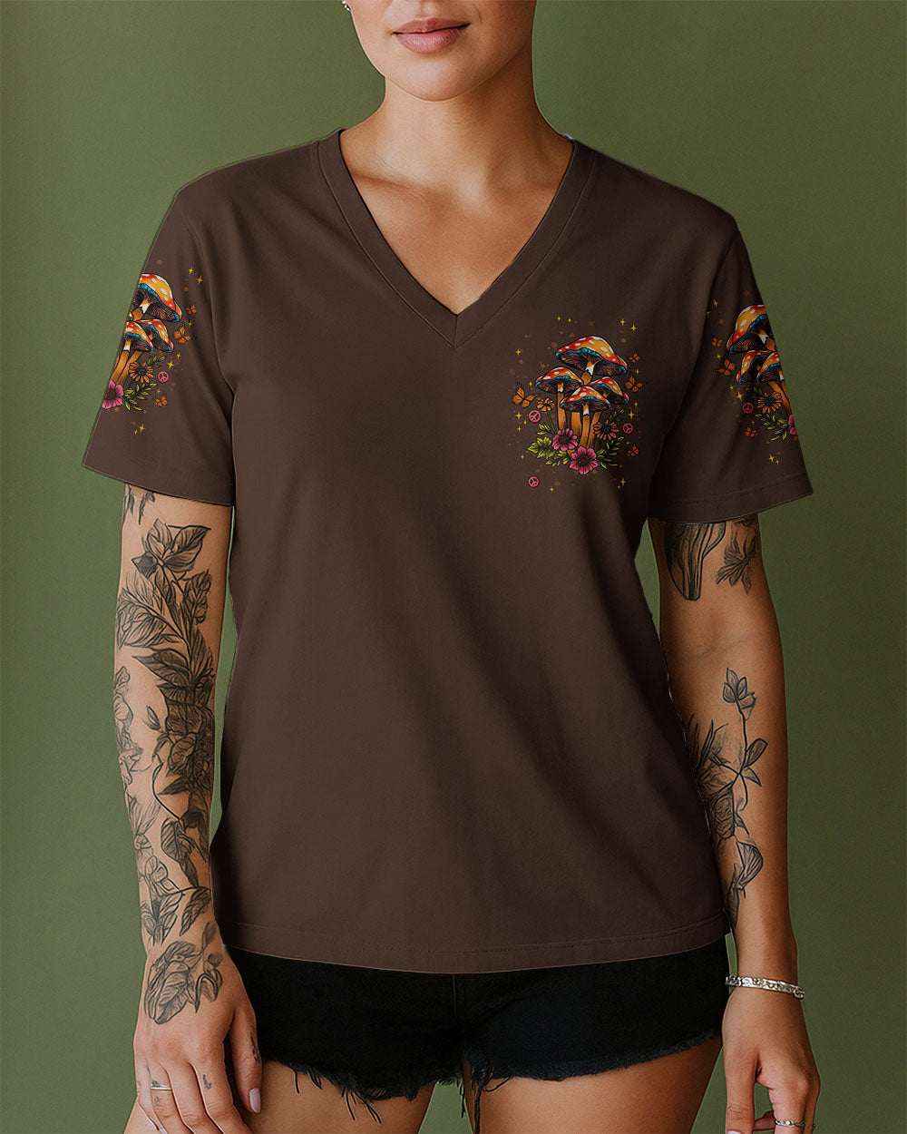 EAT MUSHROOMS SEE THE UNIVERSE ALL OVER PRINT - TLNT0910252