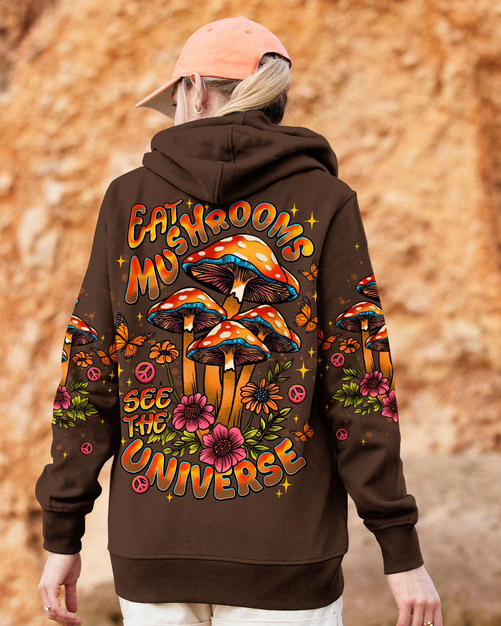 EAT MUSHROOMS SEE THE UNIVERSE ALL OVER PRINT - TLNT0910252
