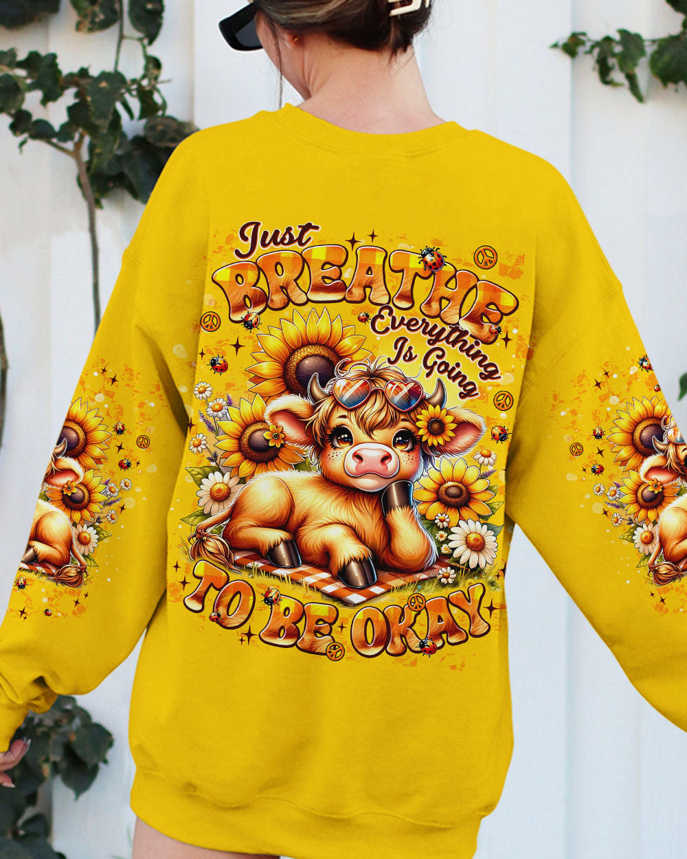 JUST BREATHE COW  ALL OVER PRINT - TLNT0910254