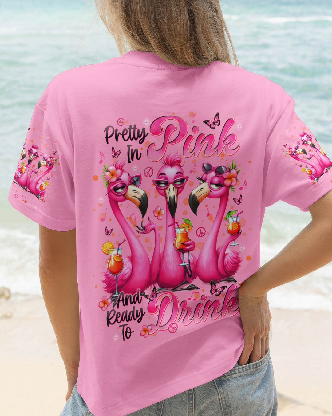 PRETTY IN PINK FLAMINGO ALL OVER PRINT - TLNT1004253