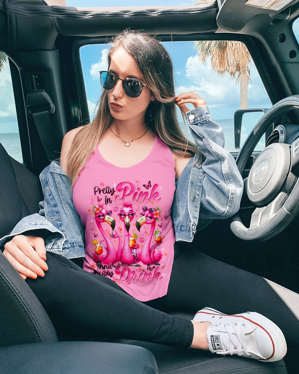 PRETTY IN PINK FLAMINGO ALL OVER PRINT - TLNT1004253