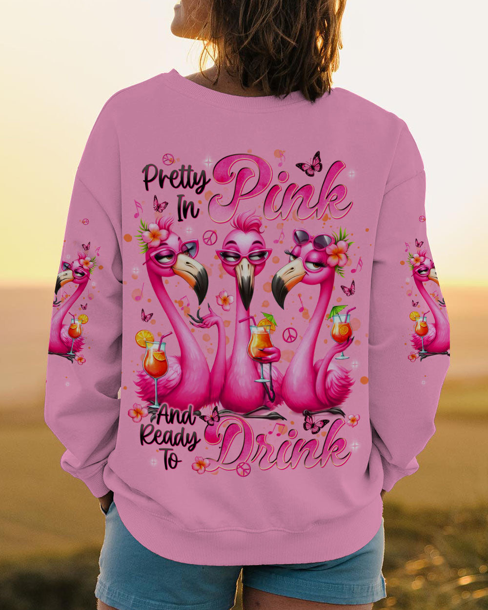 PRETTY IN PINK FLAMINGO ALL OVER PRINT - TLNT1004253