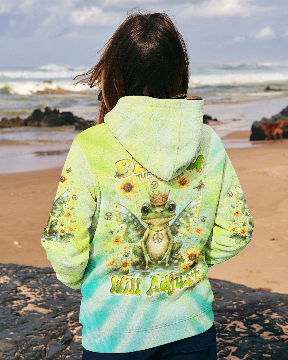 BE YOU THE WORLD WILL ADJUST FROG TIE DYE ALL OVER PRINT - TLNT1007243