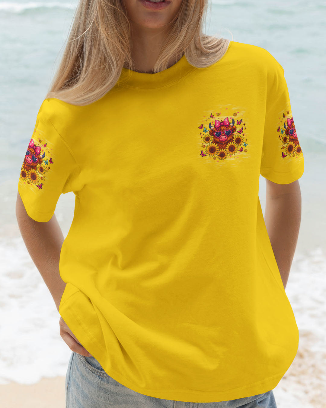 I'M NOT A HOT MESS COW SUNFLOWER ALL OVER PRINT - TLNT1010251