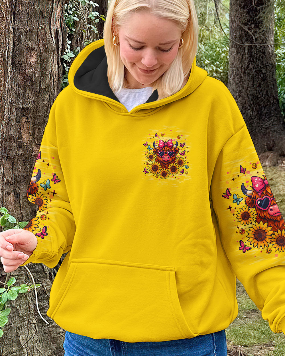 I'M NOT A HOT MESS COW SUNFLOWER ALL OVER PRINT - TLNT1010251