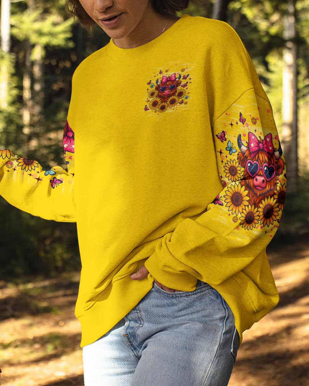 I'M NOT A HOT MESS COW SUNFLOWER ALL OVER PRINT - TLNT1010251