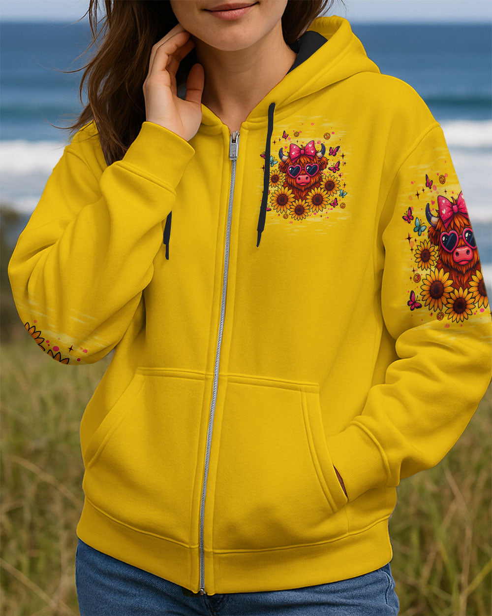 I'M NOT A HOT MESS COW SUNFLOWER ALL OVER PRINT - TLNT1010251