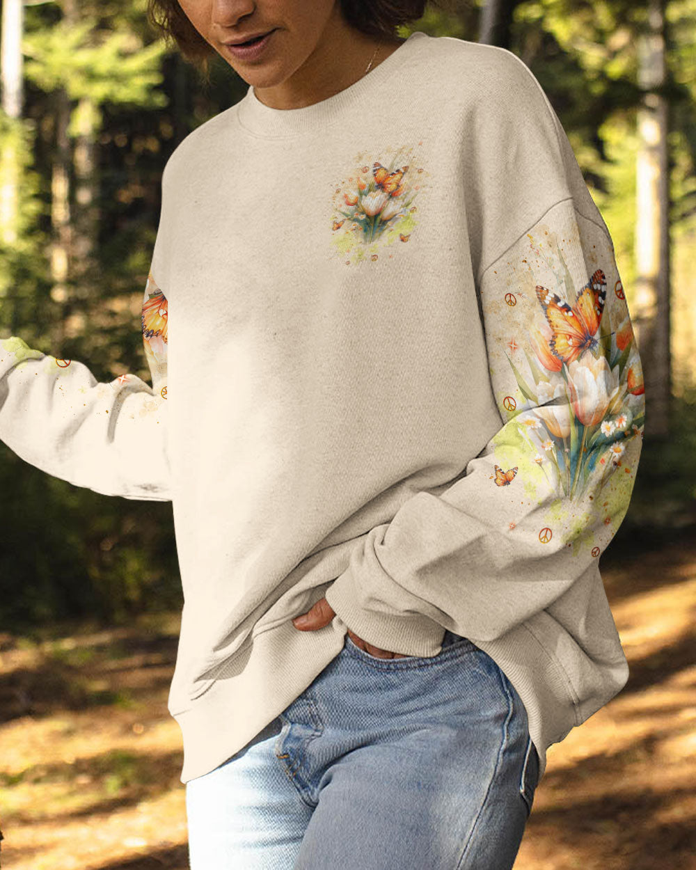JUST BREATHE BUTTERFLY ALL OVER PRINT  - TLNT1103253