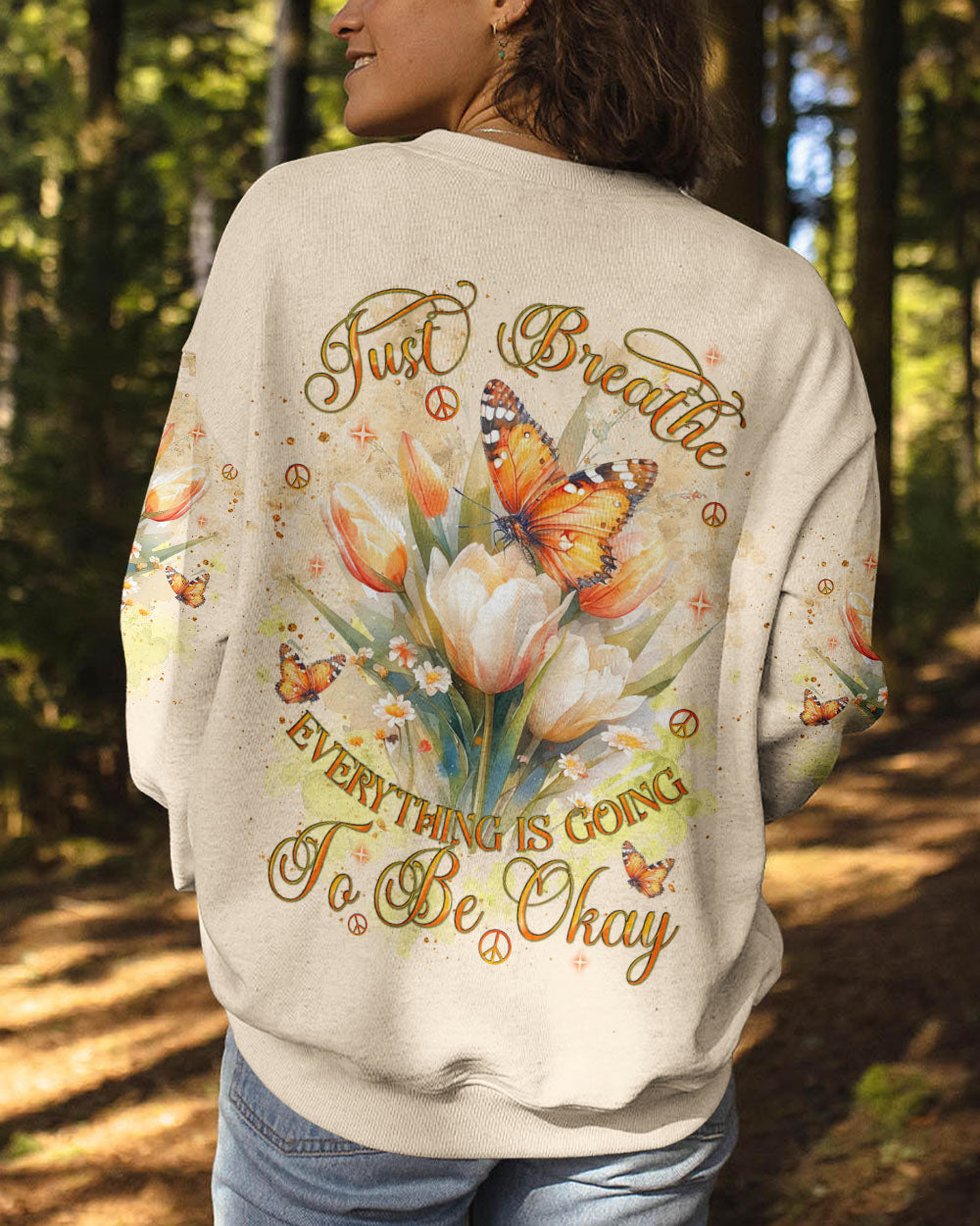 JUST BREATHE BUTTERFLY ALL OVER PRINT  - TLNT1103253