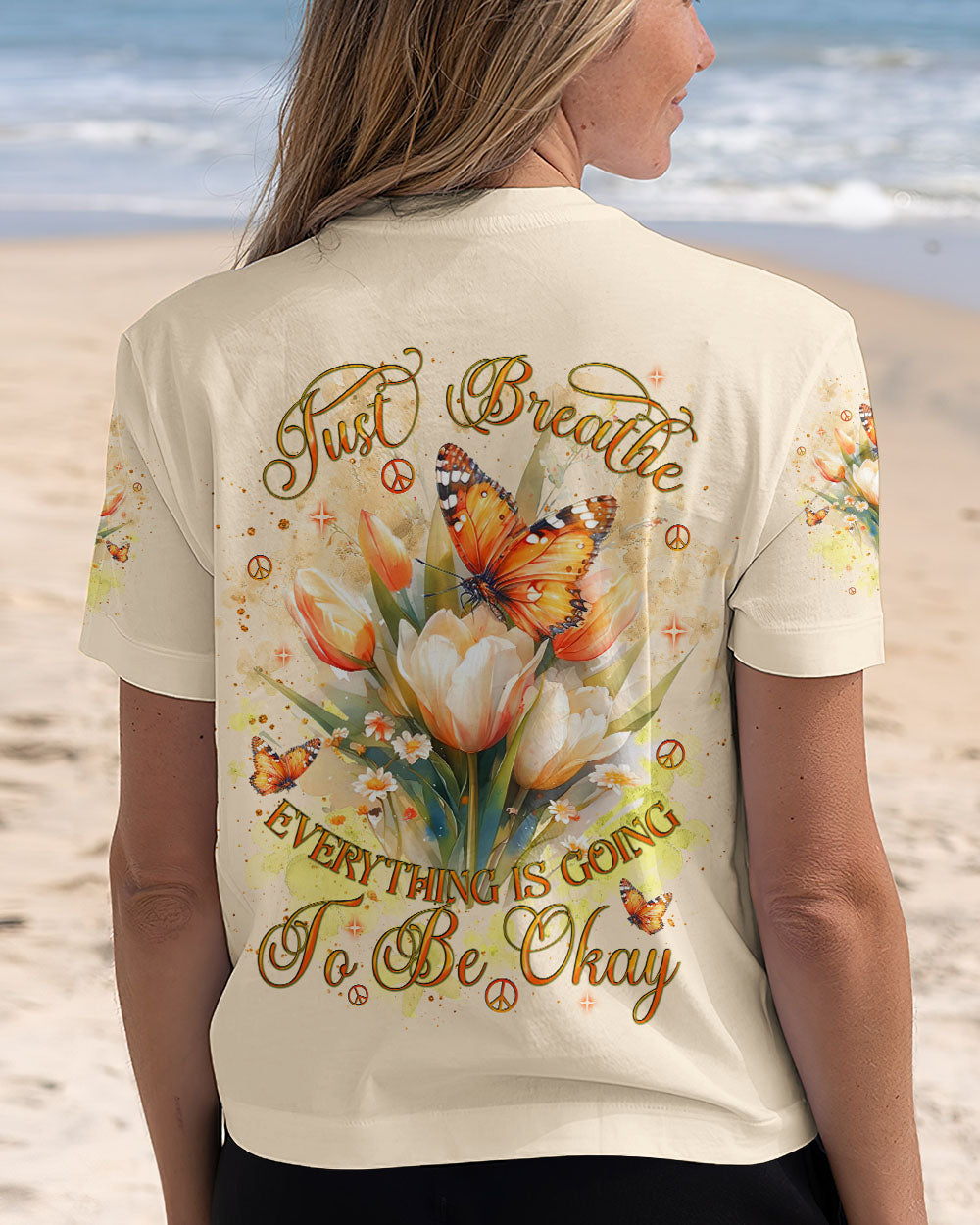 JUST BREATHE BUTTERFLY ALL OVER PRINT  - TLNT1103253