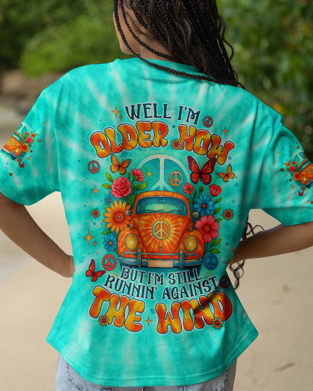 RUNNING AGAINST THE WIND CAR TIE DYE  ALL OVER PRINT - TLNT1106252