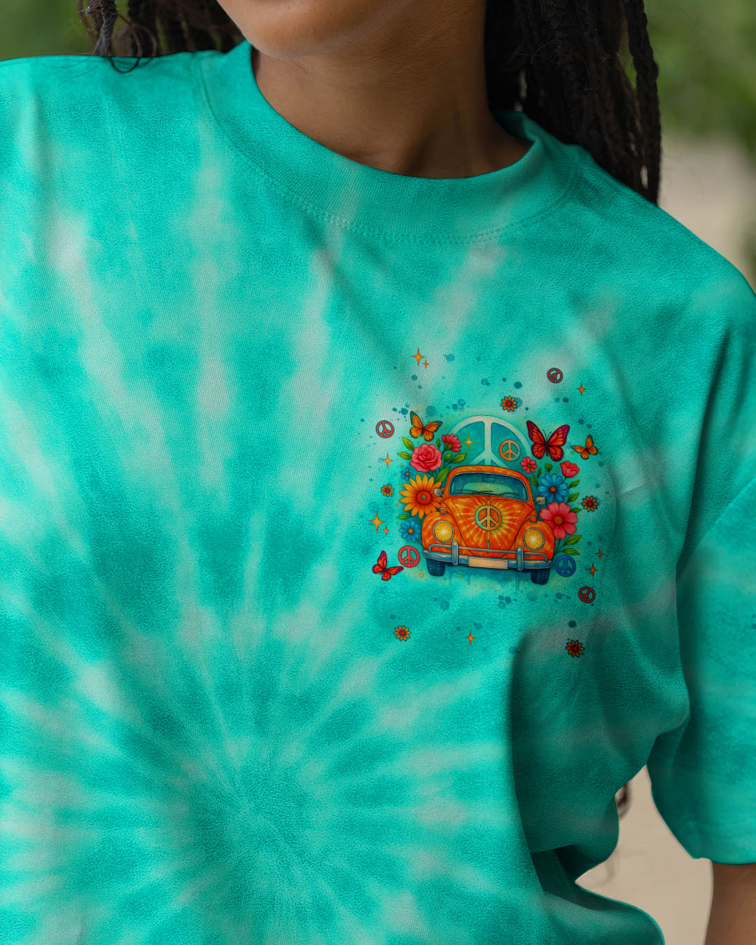 RUNNING AGAINST THE WIND CAR TIE DYE  ALL OVER PRINT - TLNT1106252