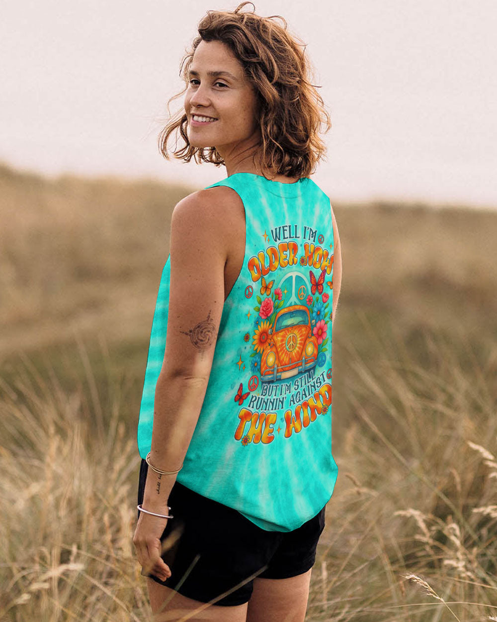 RUNNING AGAINST THE WIND CAR TIE DYE  ALL OVER PRINT - TLNT1106252