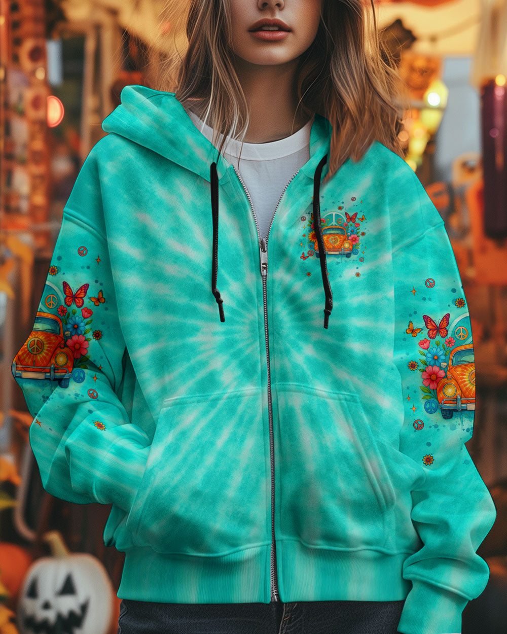 RUNNING AGAINST THE WIND CAR TIE DYE  ALL OVER PRINT - TLNT1106252