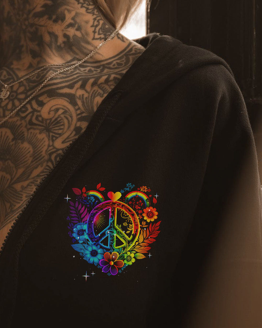 PEACE Y'ALL FLOWERS RAINBOW ALL OVER PRINT - TLNT1107234