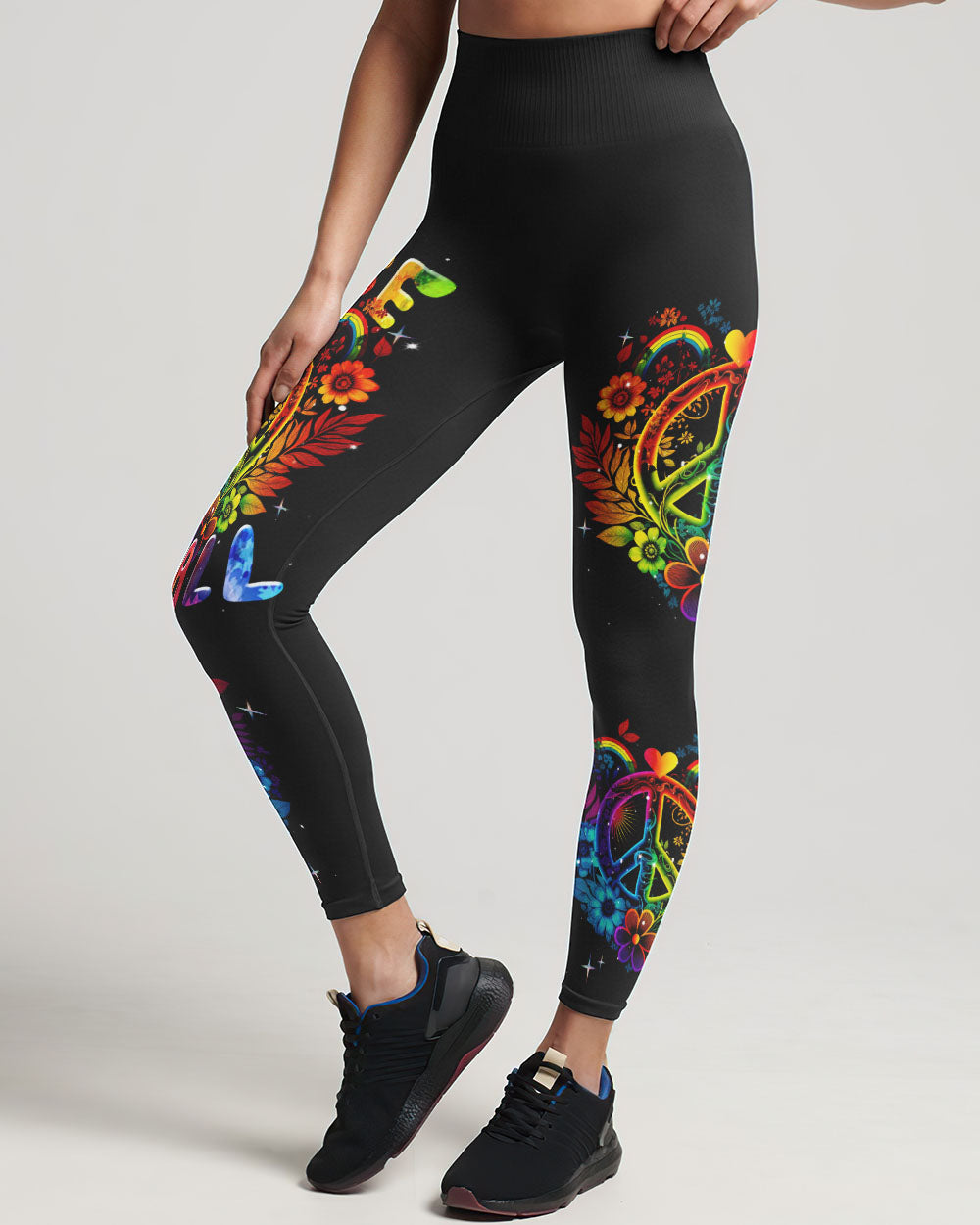 PEACE Y'ALL FLOWERS RAINBOW ALL OVER PRINT - TLNT1107234