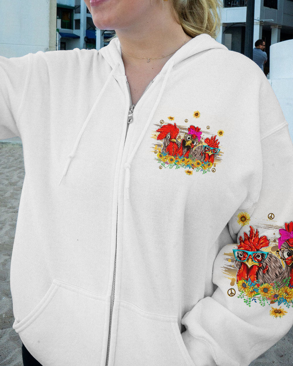 RELAX WE'RE ALL CRAZY CHICKEN ALL OVER PRINT - TLNT1108233