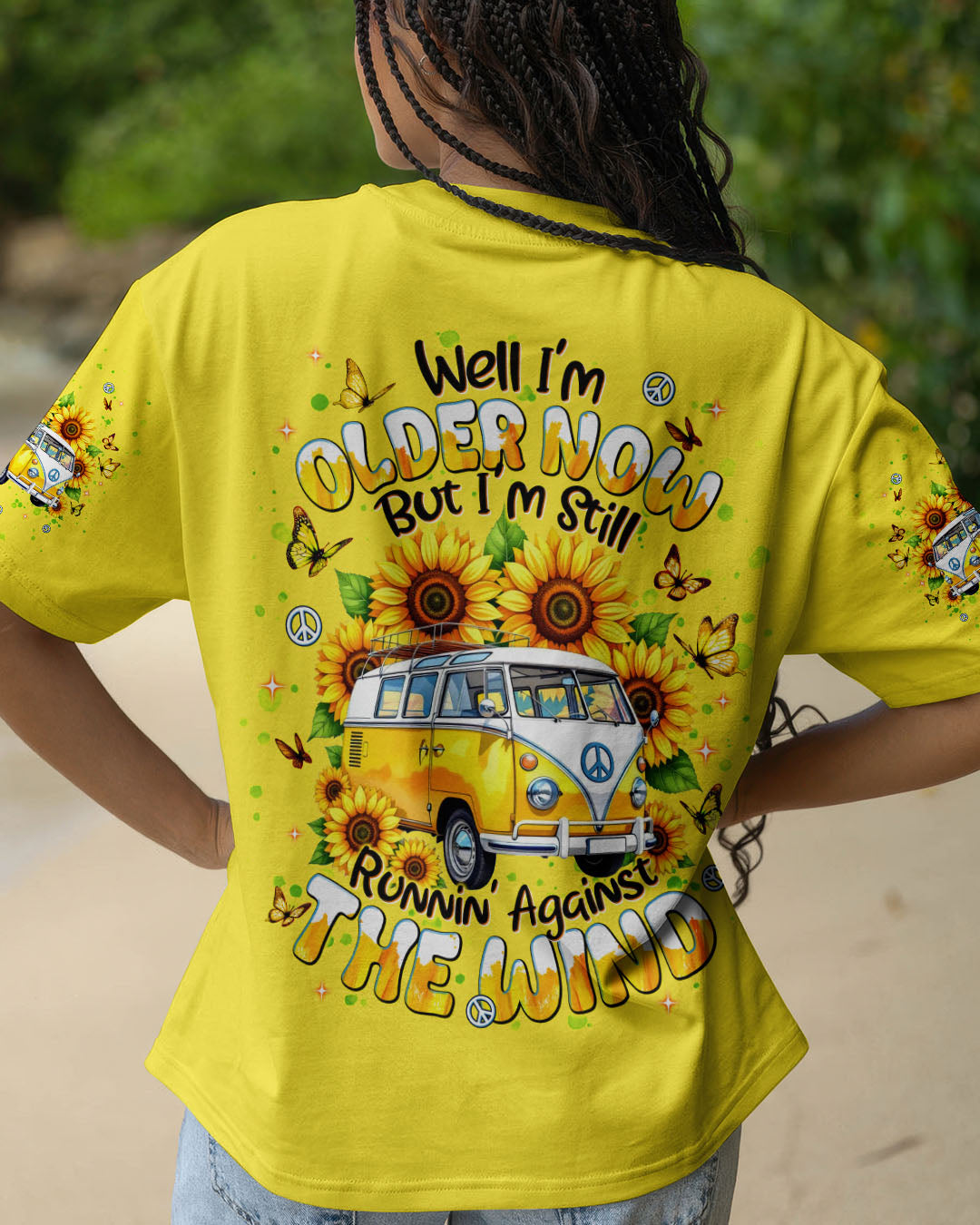 RUNNING AGAINST THE WIND BUS  SUNFLOWER ALL OVER PRINT - TLNT1109252