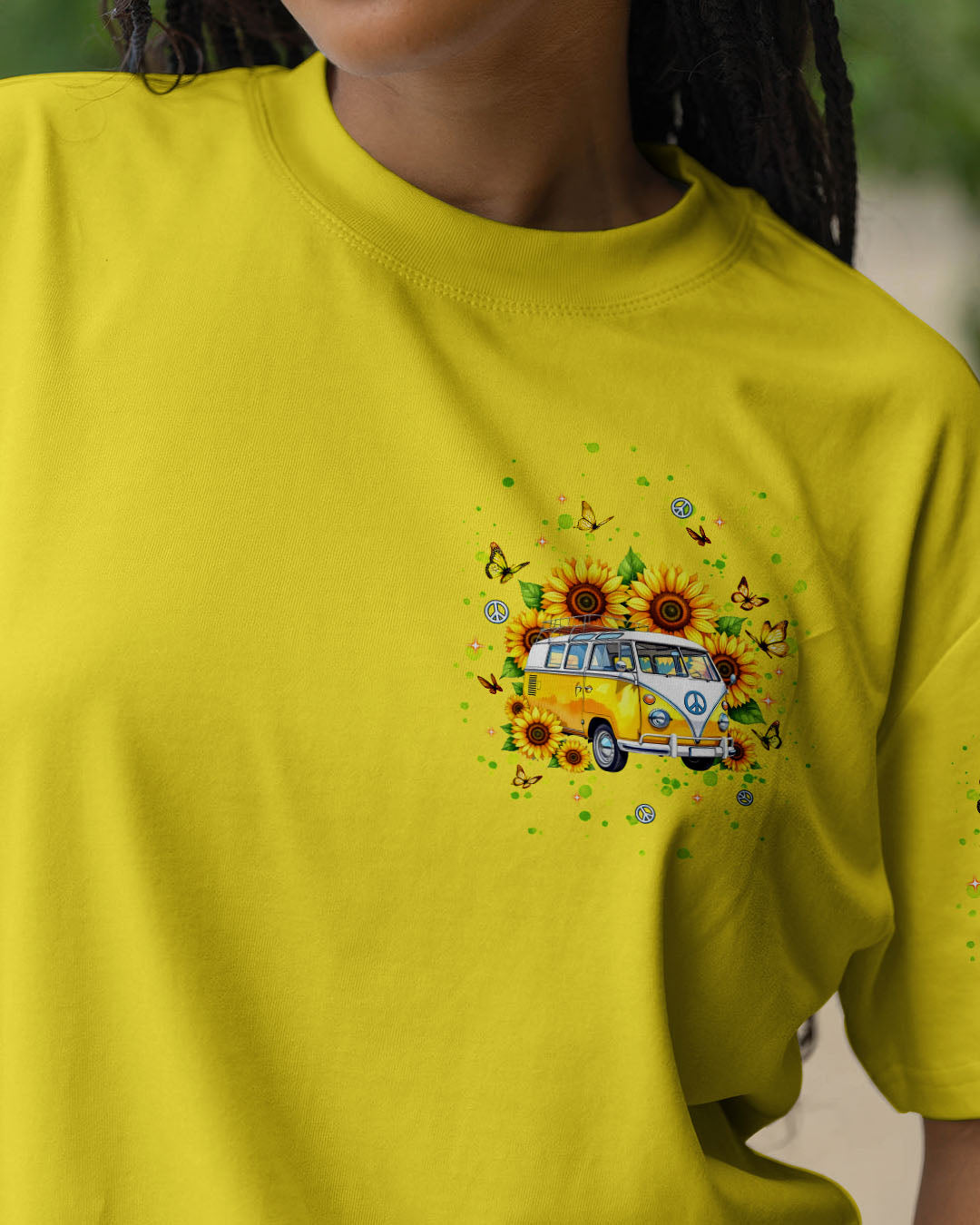 RUNNING AGAINST THE WIND BUS  SUNFLOWER ALL OVER PRINT - TLNT1109252