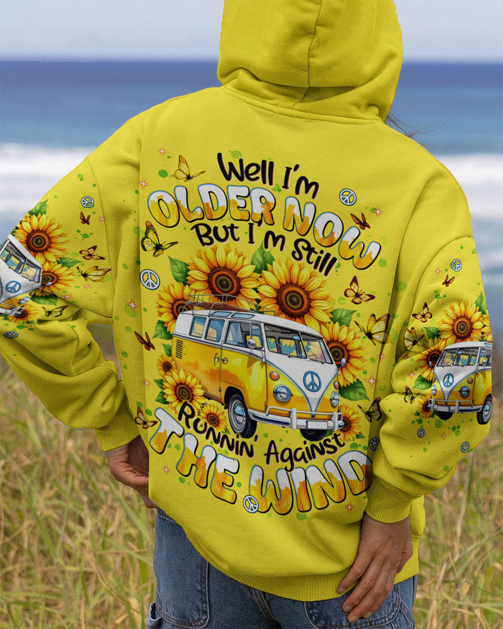 RUNNING AGAINST THE WIND BUS  SUNFLOWER ALL OVER PRINT - TLNT1109252