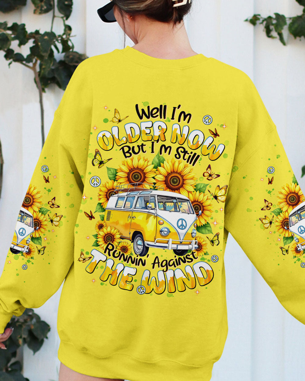 RUNNING AGAINST THE WIND BUS  SUNFLOWER ALL OVER PRINT - TLNT1109252