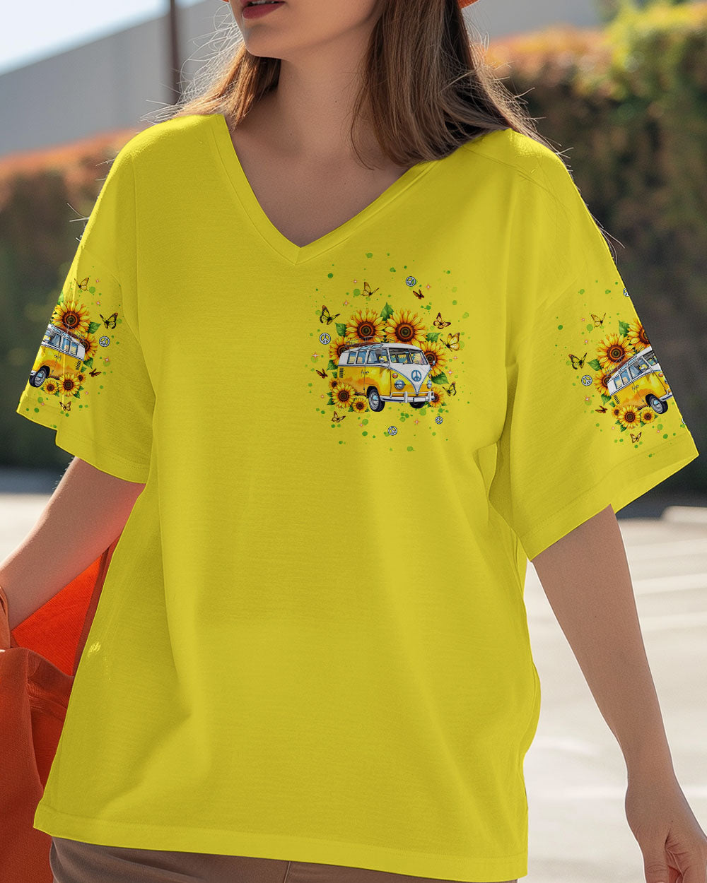 RUNNING AGAINST THE WIND BUS  SUNFLOWER ALL OVER PRINT - TLNT1109252