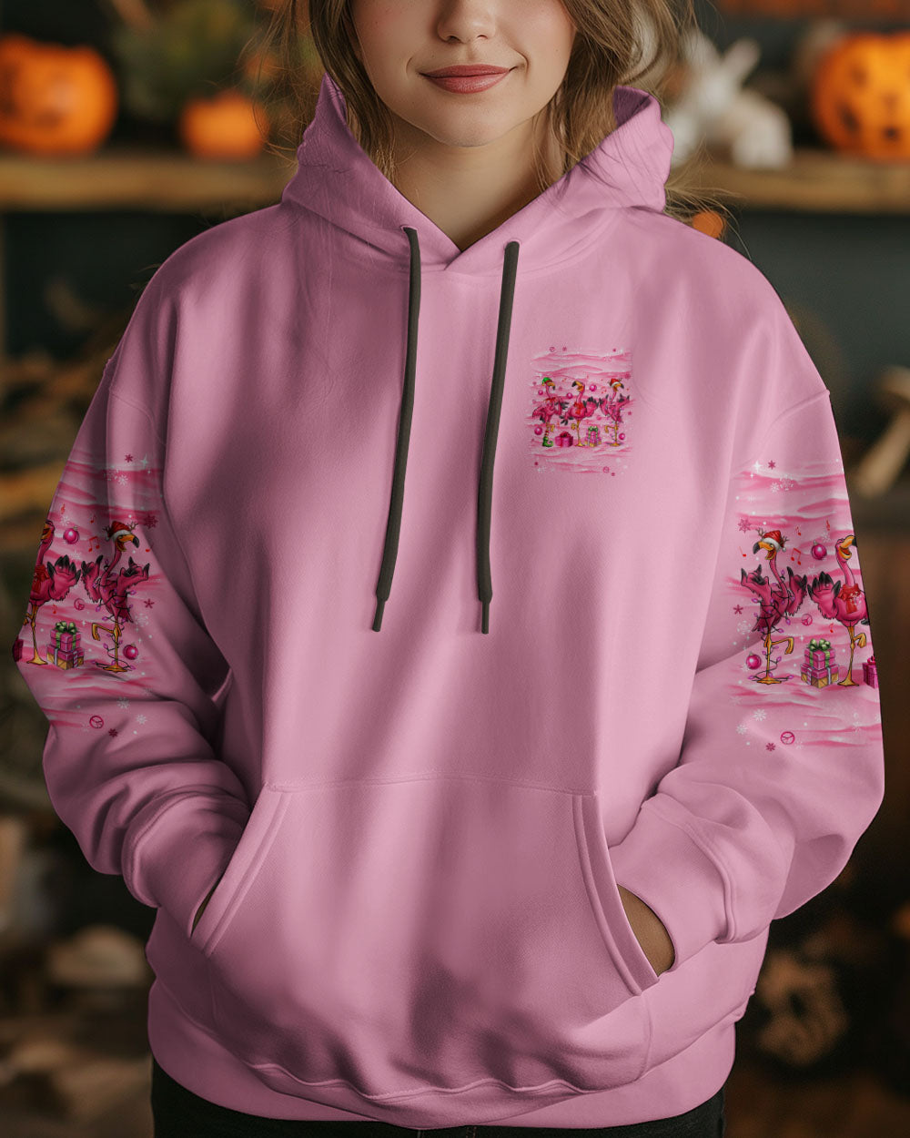 GOOD TIMES CRAZY FRIEND FLAMINGO CHRISTMAS ALL OVER PRINT - TLNT1110243