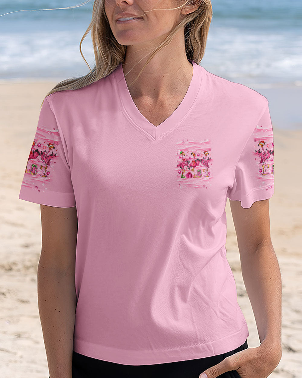 GOOD TIMES CRAZY FRIEND FLAMINGO CHRISTMAS ALL OVER PRINT - TLNT1110243