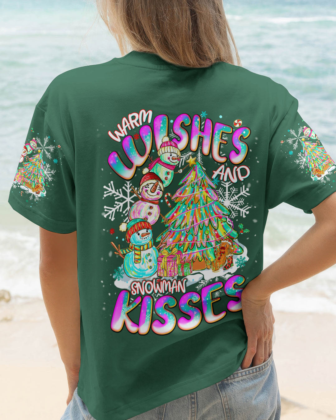 WARM WISHES AND SNOWMAN KISSES CHRISTMAS ALL OVER PRINT - TLNT1111252