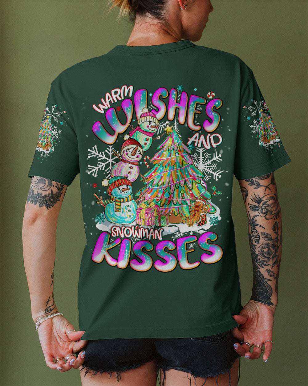WARM WISHES AND SNOWMAN KISSES CHRISTMAS ALL OVER PRINT - TLNT1111252