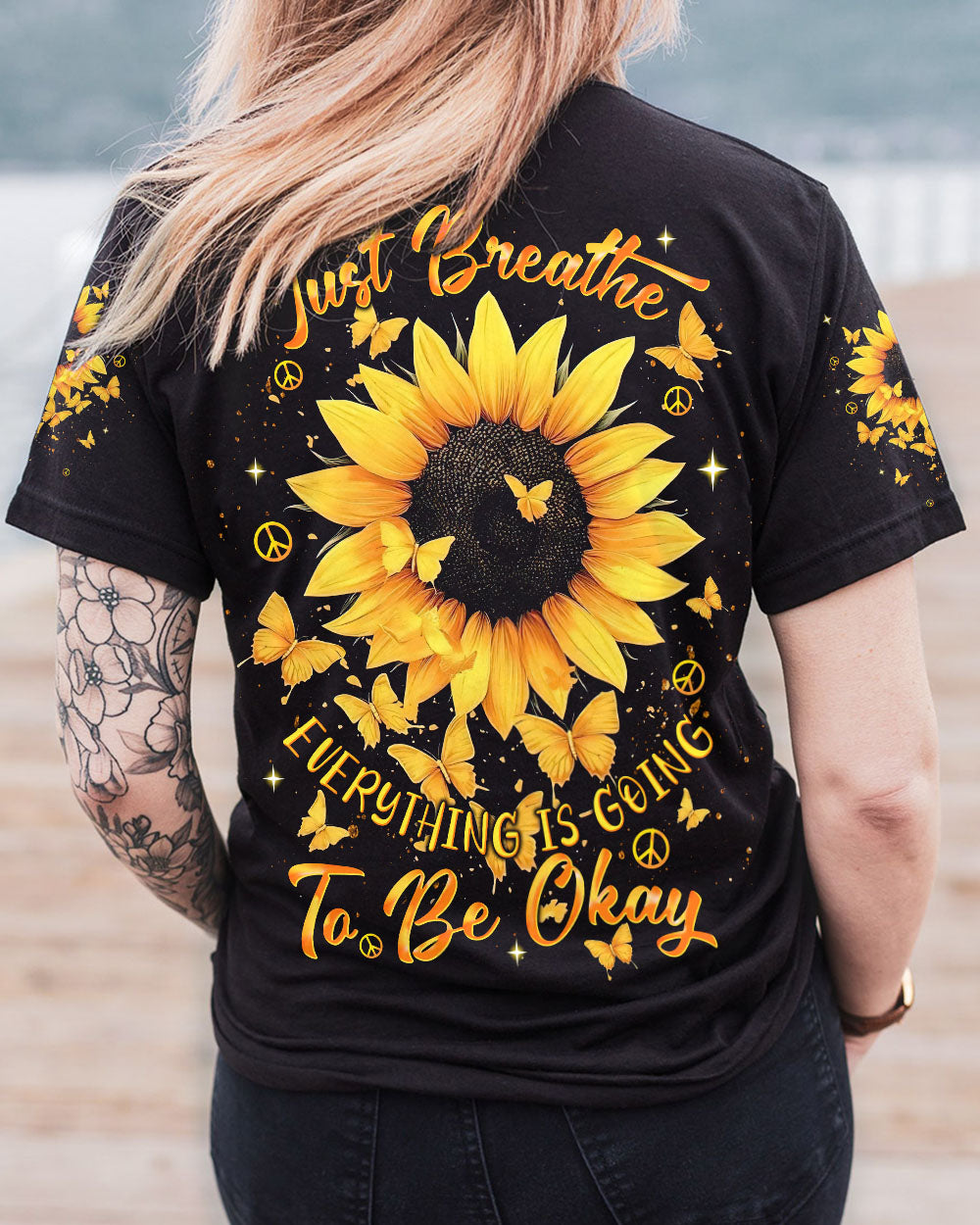 JUST BREATHE SUNFLOWER ALL OVER PRINT  - TLNT1203252