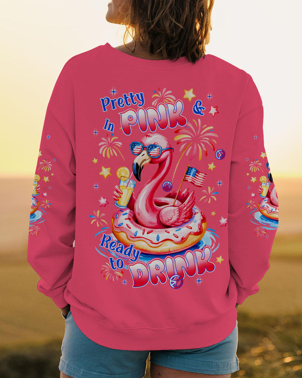 PRETTY IN PINK FLAMINGO ALL OVER PRINT - TLNT1205252