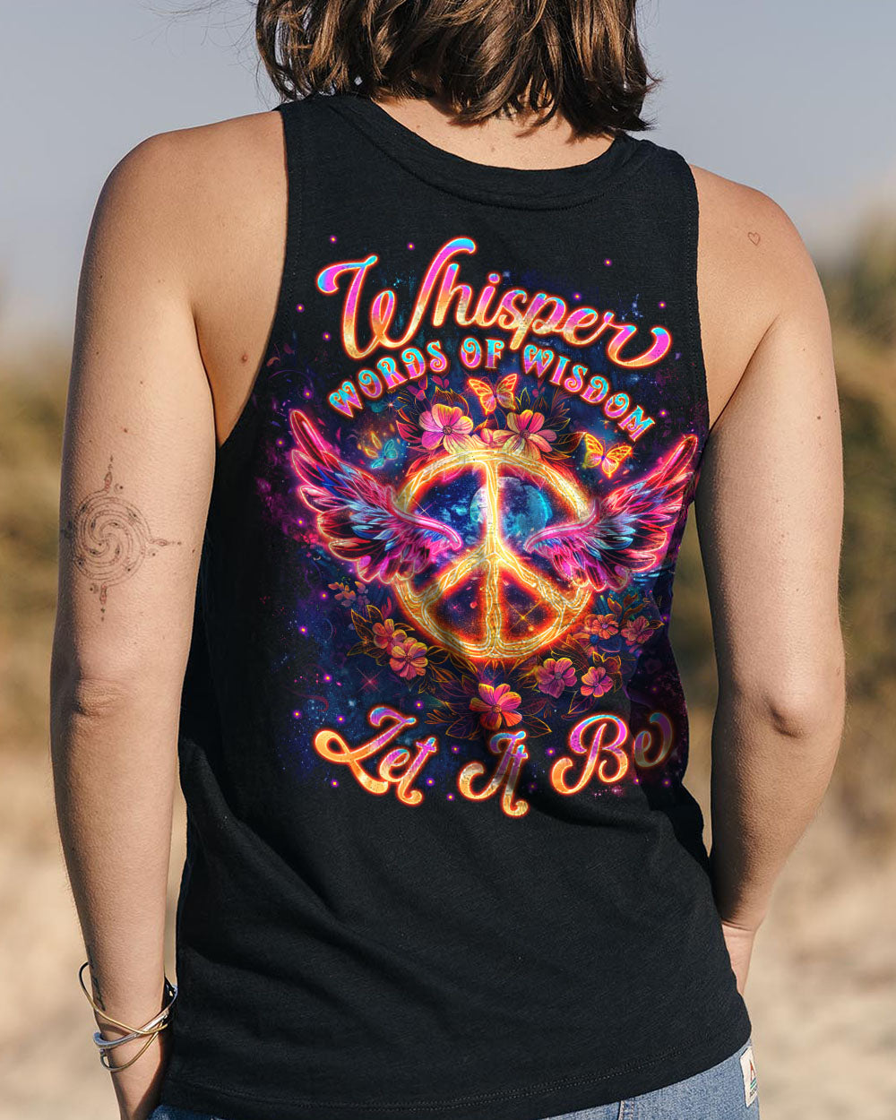 WHISPER WORDS OF WISDOM LET IT BE PEACE WINGS ALL OVER PRINT  - TLNT1212244