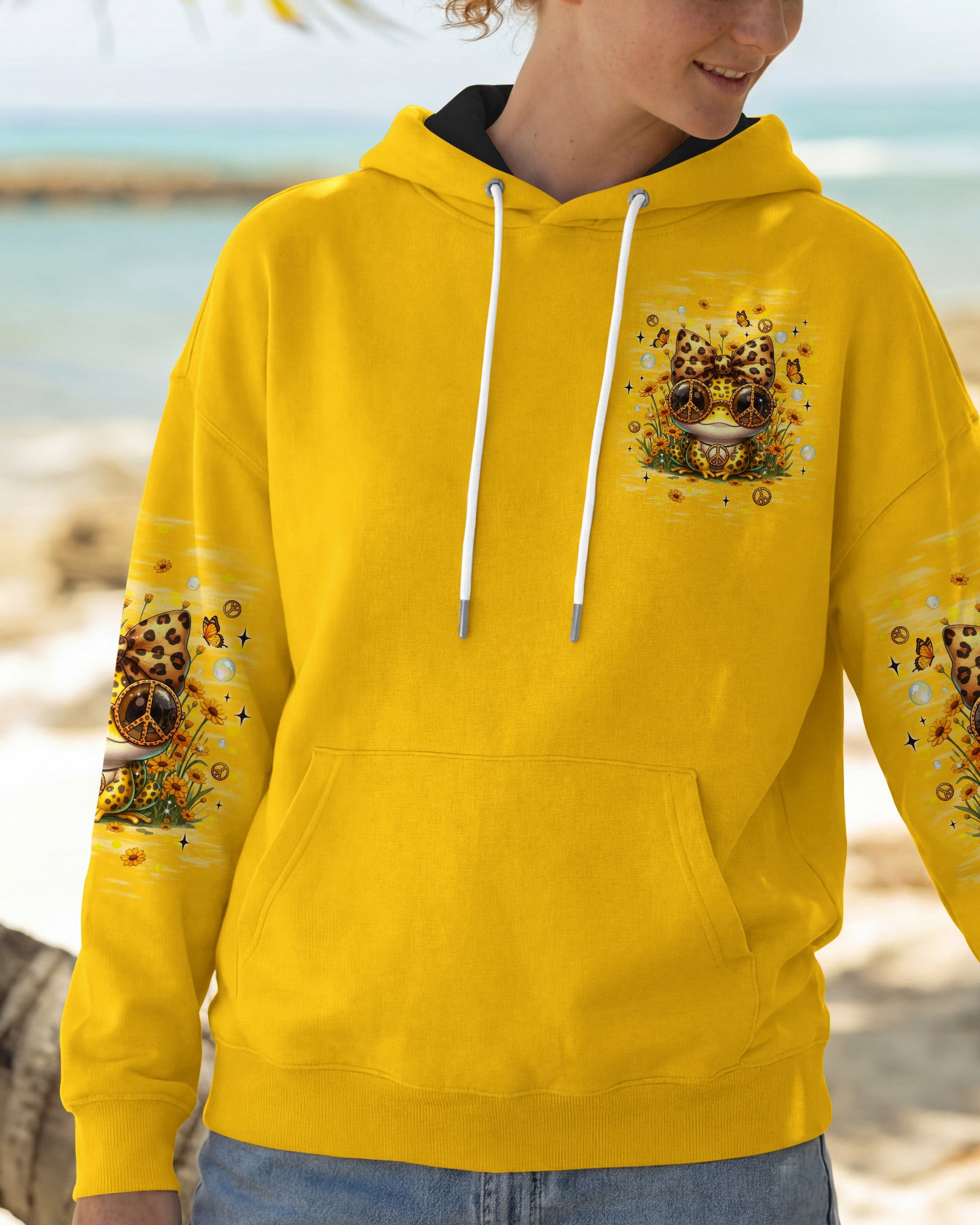 BE YOU THE WORLD WILL ADJUST LEOPARD FROG ALL OVER PRINT - TLNT1301261
