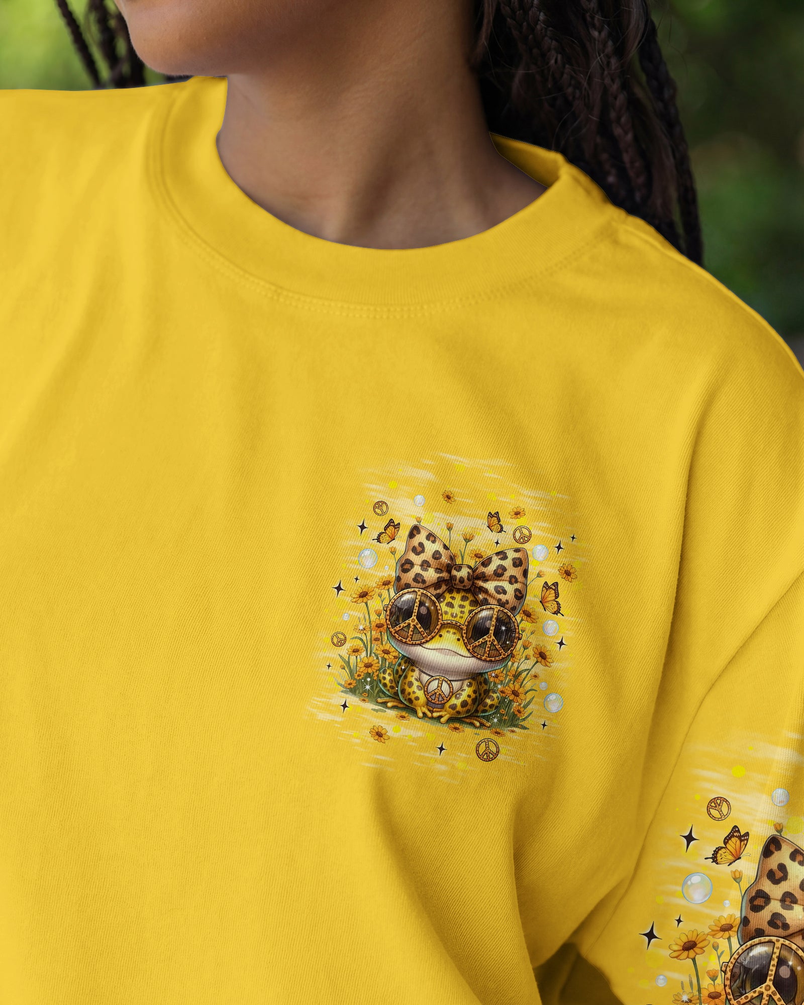 BE YOU THE WORLD WILL ADJUST LEOPARD FROG ALL OVER PRINT - TLNT1301261