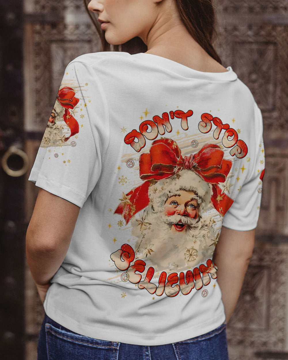 DON'T STOP BELIEVING CHRISTMAS ALL OVER PRINT - TLNT1311253
