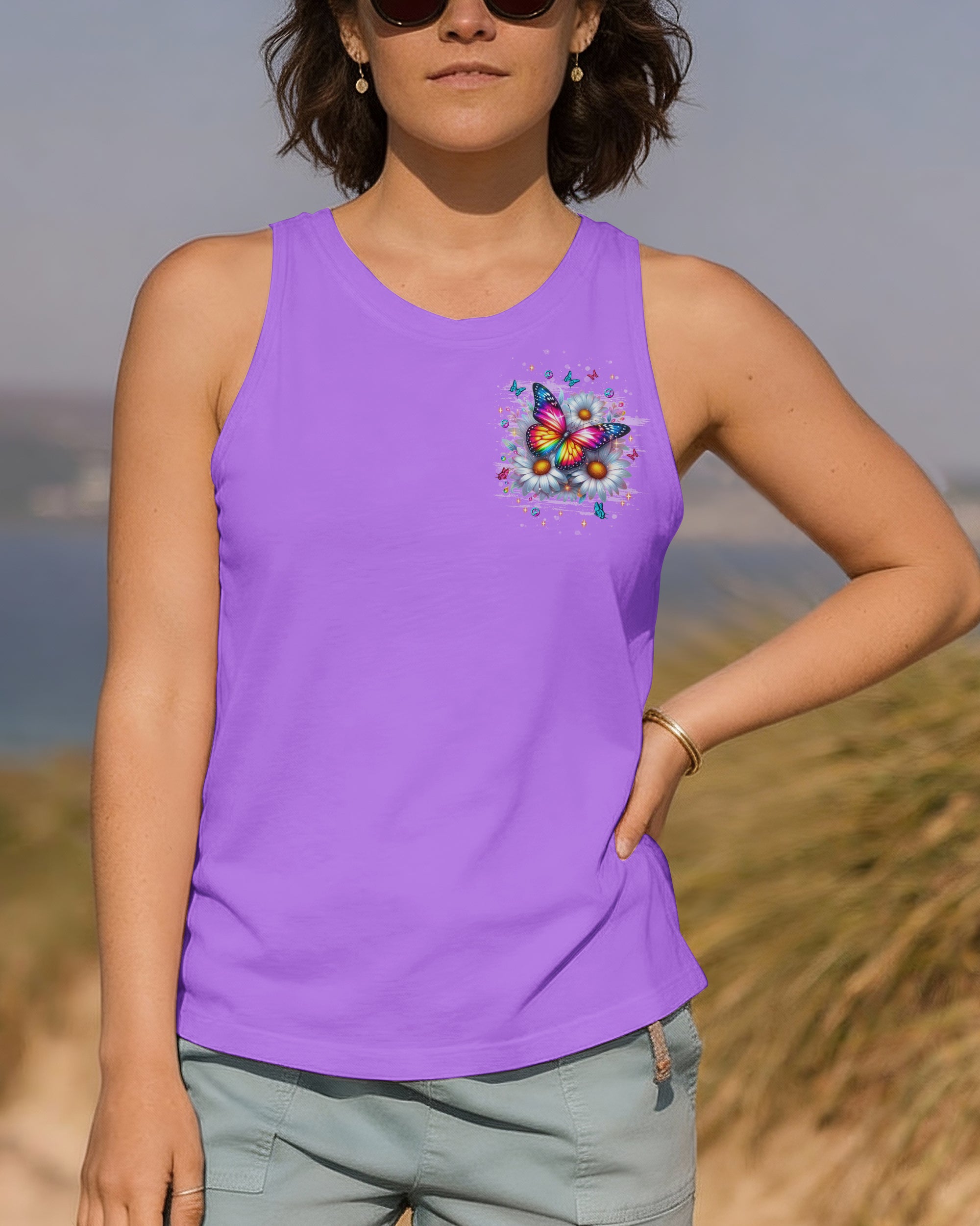 JUST BREATHE BUTTERFLY DAISIES ALL OVER PRINT - TLNT1312253