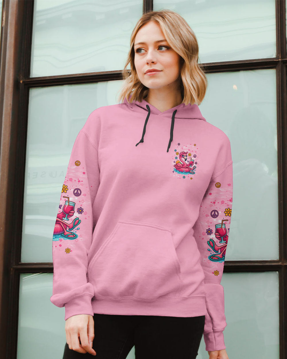 JUST KEEP ON CHILLING STAY WILD AND FREE FLAMINGO ALL OVER PRINT - TLNT1404253